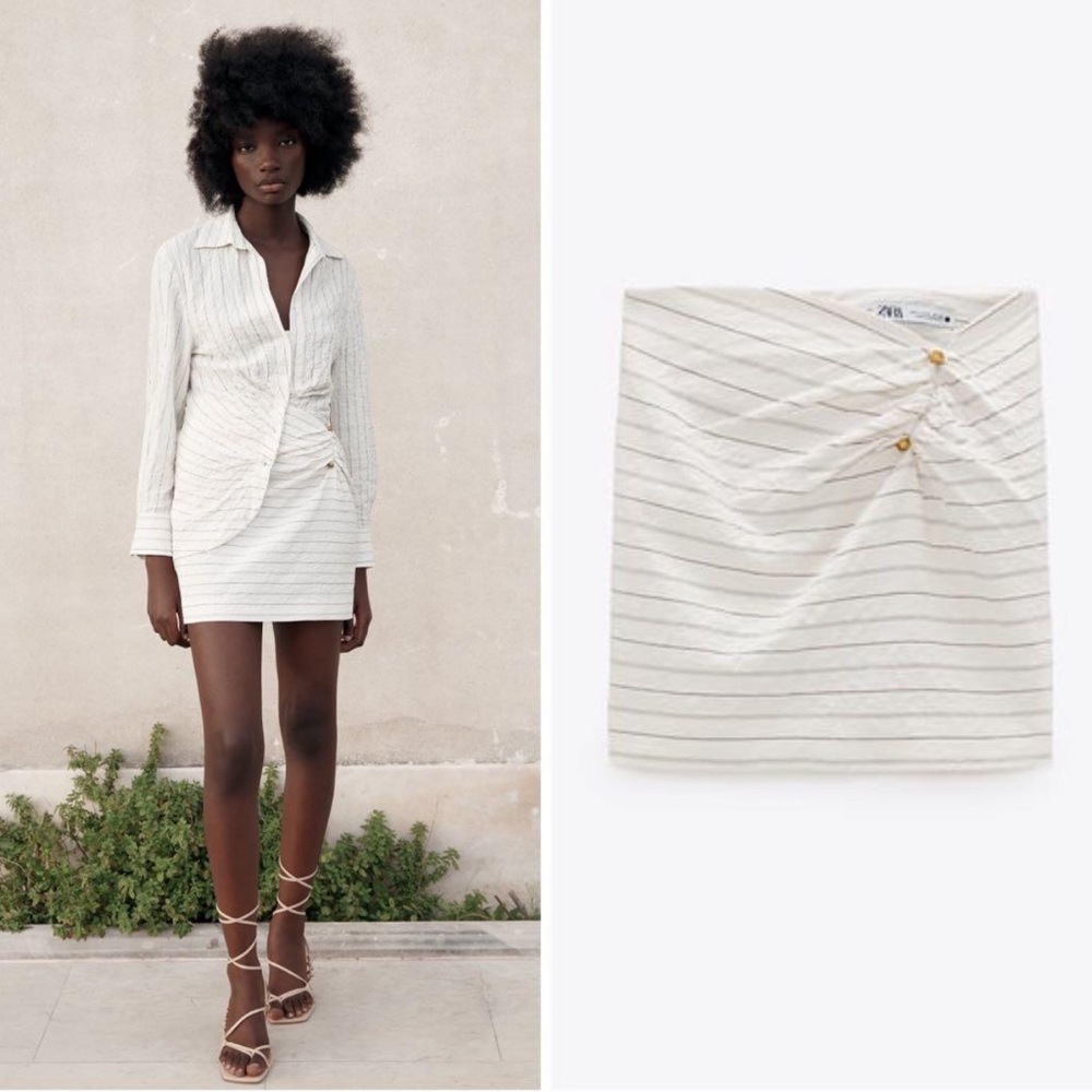 Zara | DRAPED TEXTURED SKIRT